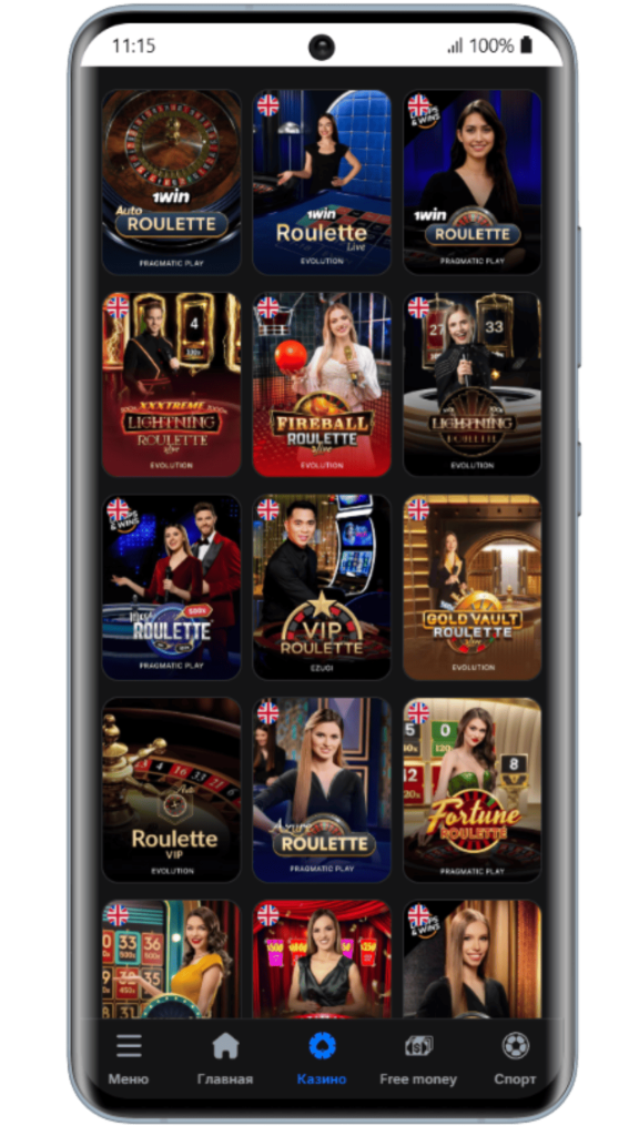 1win kazino stolüstü oyunları